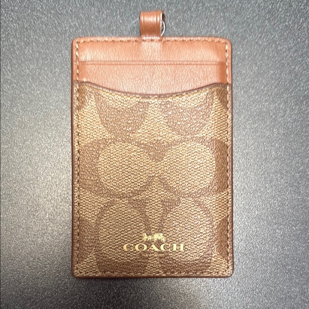 Coach Brown Card Holder - Picture 3 of 5